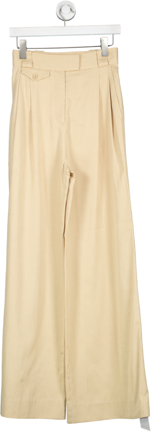 Shona Joy Beige High Waisted Tailored Pants UK 8