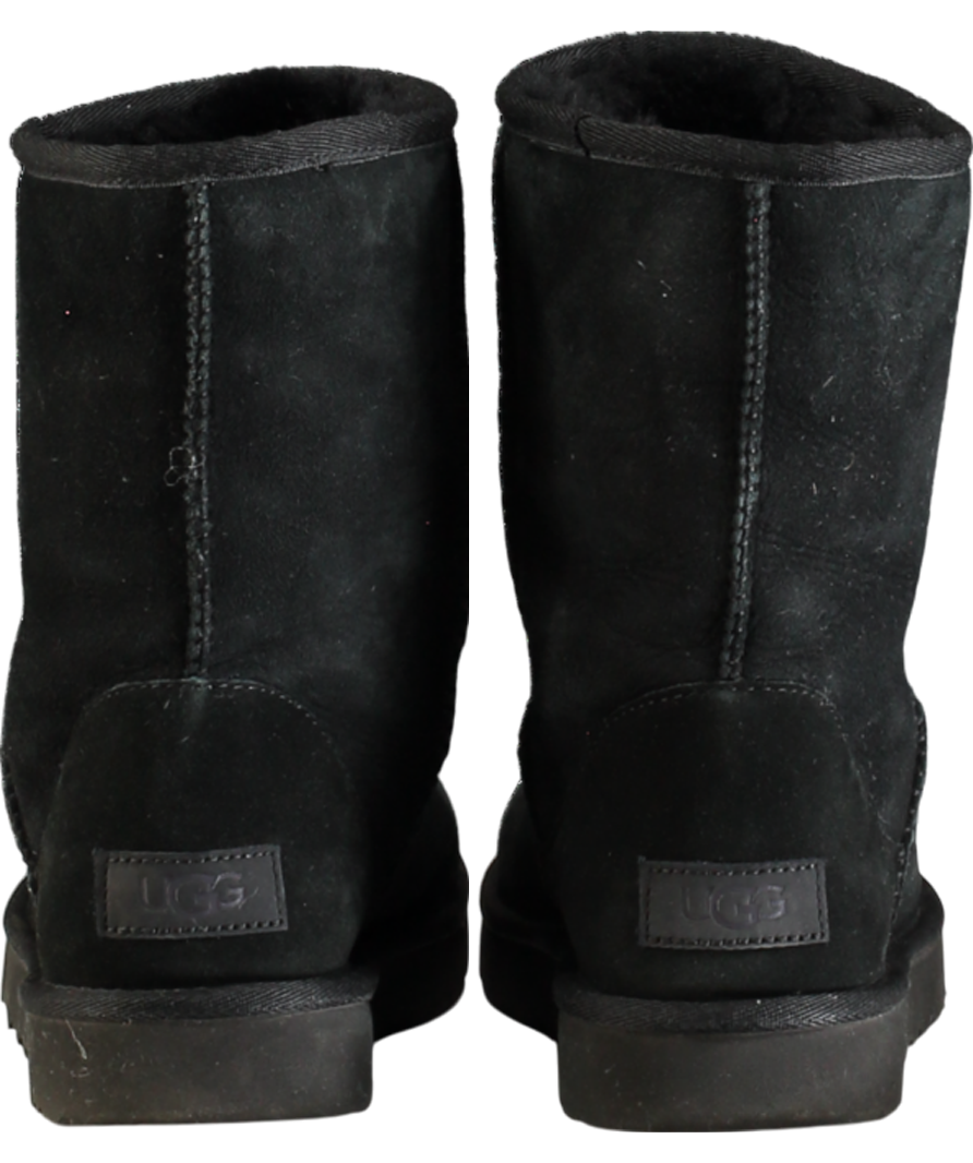 UGG Classic Short Ii Boots Black Suede UK 4 EU 37 👠