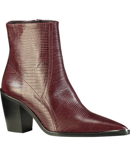 Mint Velvet Rue Oxblood Leather Ankle Boot UK 5 EU 38 👠