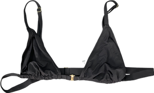 SKIMS Black Mesh Adjustable Strap Bikini Top UK XXL