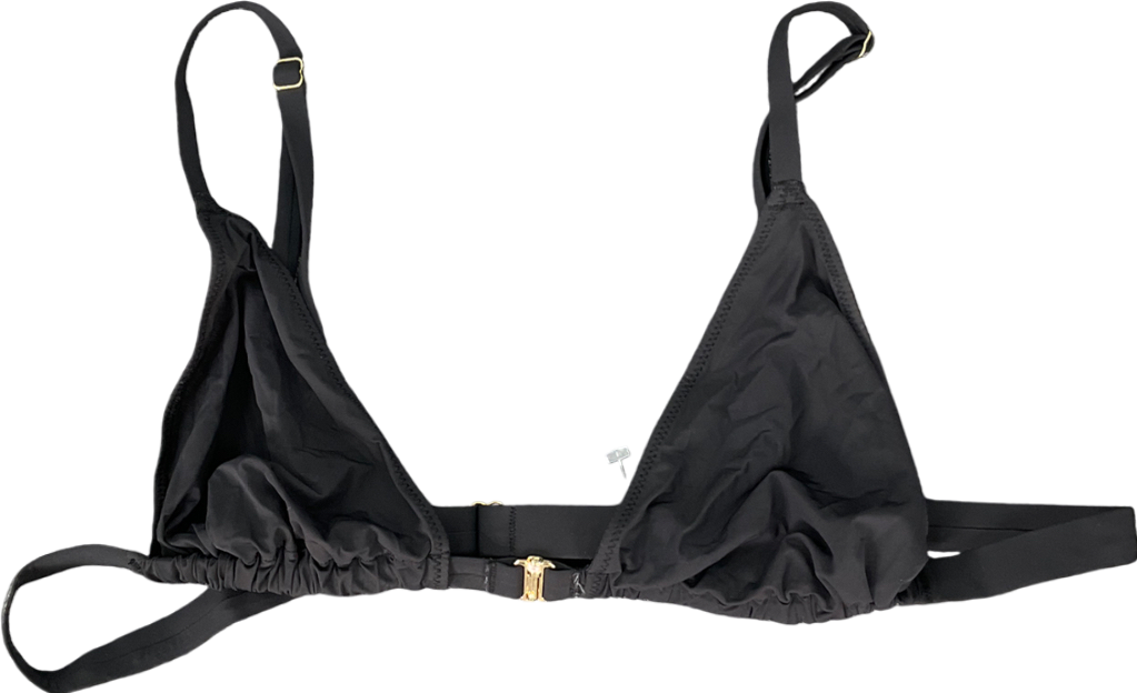 SKIMS Black Mesh Adjustable Strap Bikini Top UK XXL