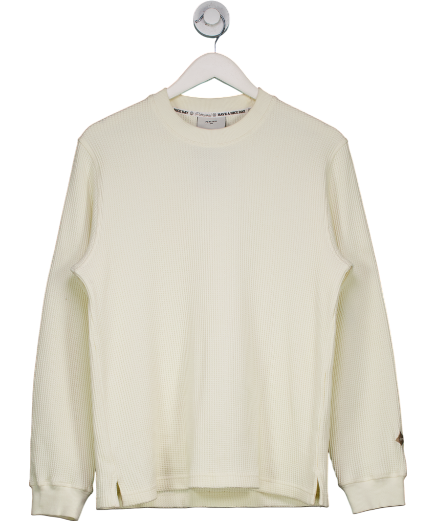 Percival Cream Fisherman Jumper Heavy Cotton UK XS