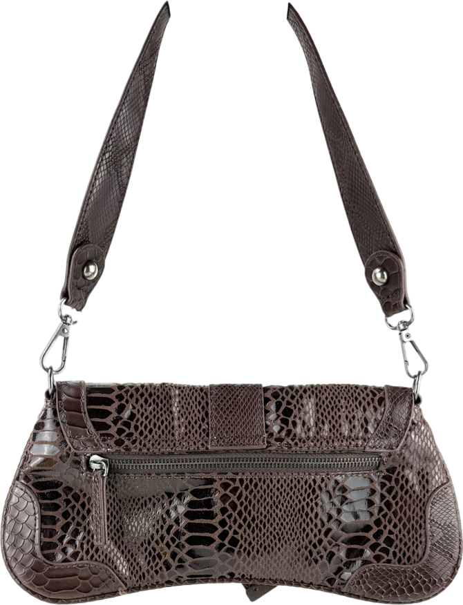 Urban Outfitters Brown Y2k Snake Print Shoulder Bag