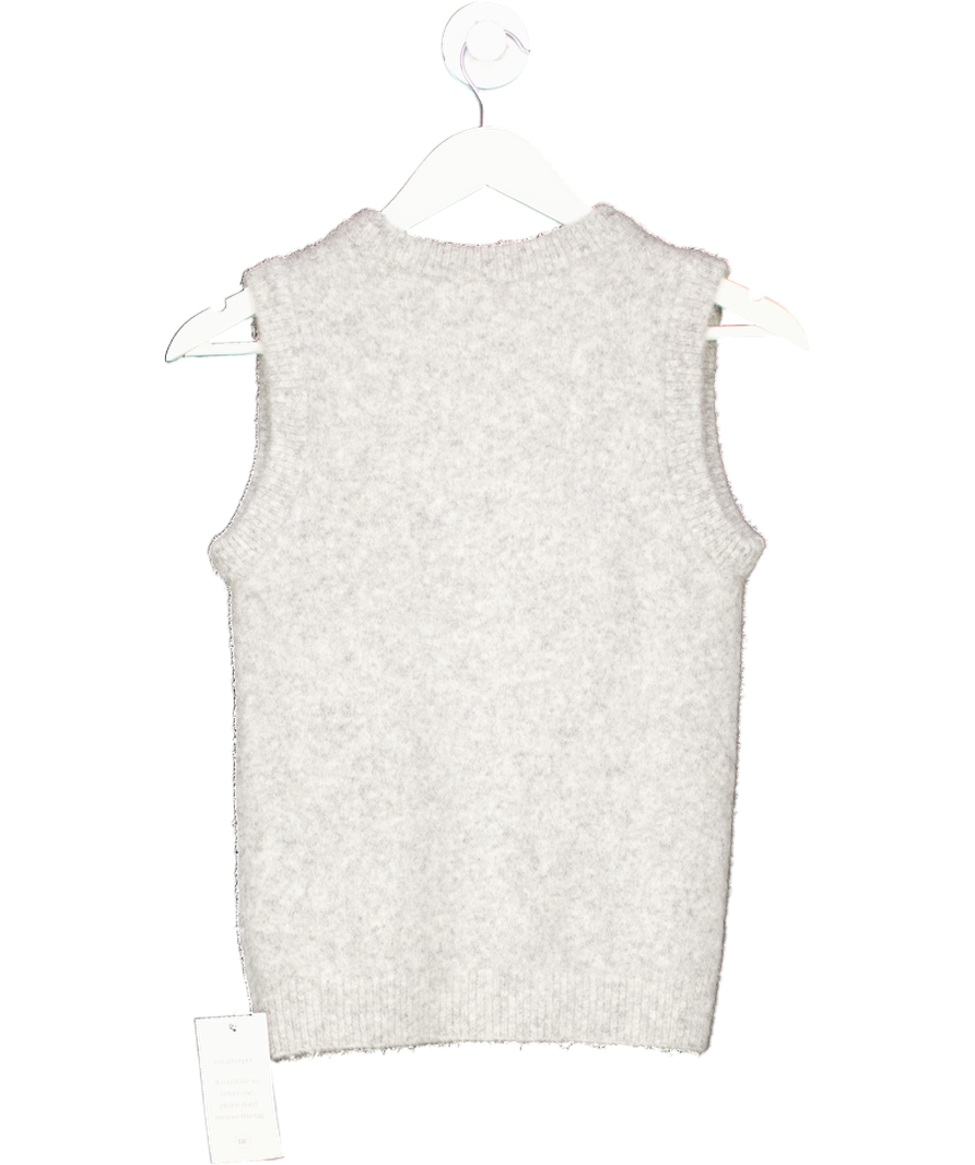 Nobody's Child Grey Alpaca Wool Blend Knitted Vest UK XS
