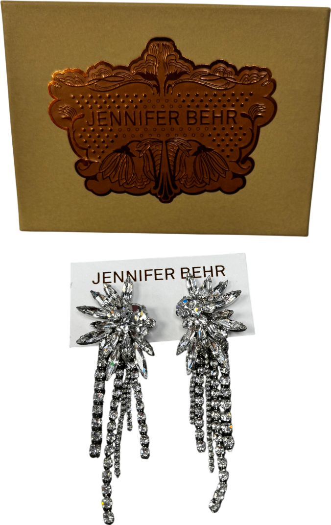 JENNIFER BEHR Metallic Shantalle Crystal-embellished Drop Earrings In Box