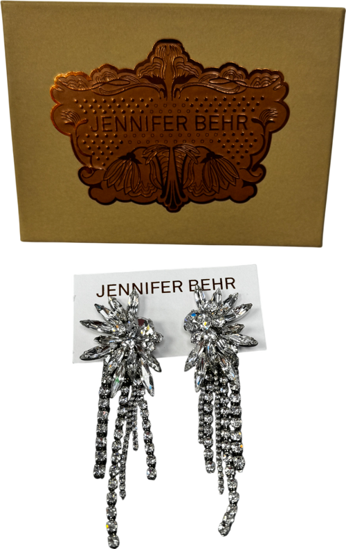JENNIFER BEHR Metallic Shantalle Crystal-embellished Drop Earrings In Box