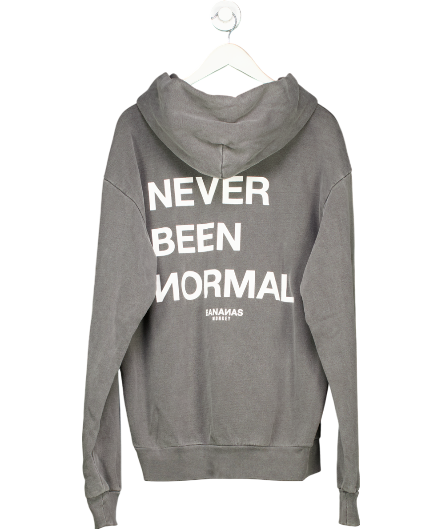 Bananas monkey Grey Never Been Normal Hoodie UK M