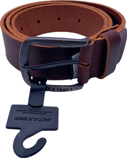 Jack & Jones Black Coffee Jacpaul Leather Belt UK 36-38