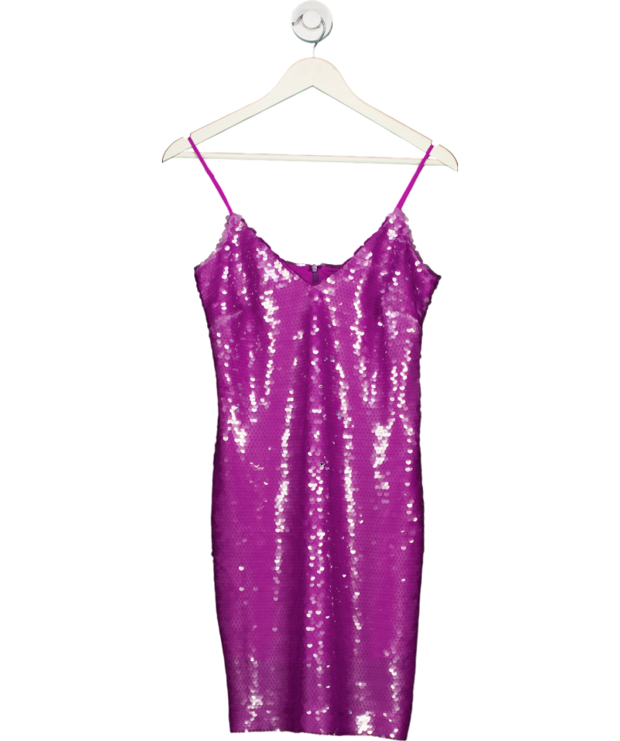 L'agence Purple Sequin Mini Dress UK S