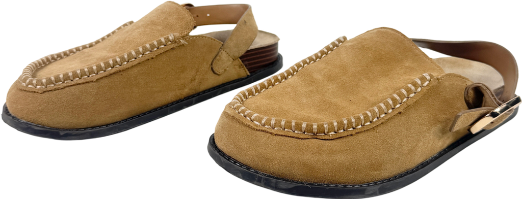 ZARA Brown Suede Clog Sandal UK 5 EU 38