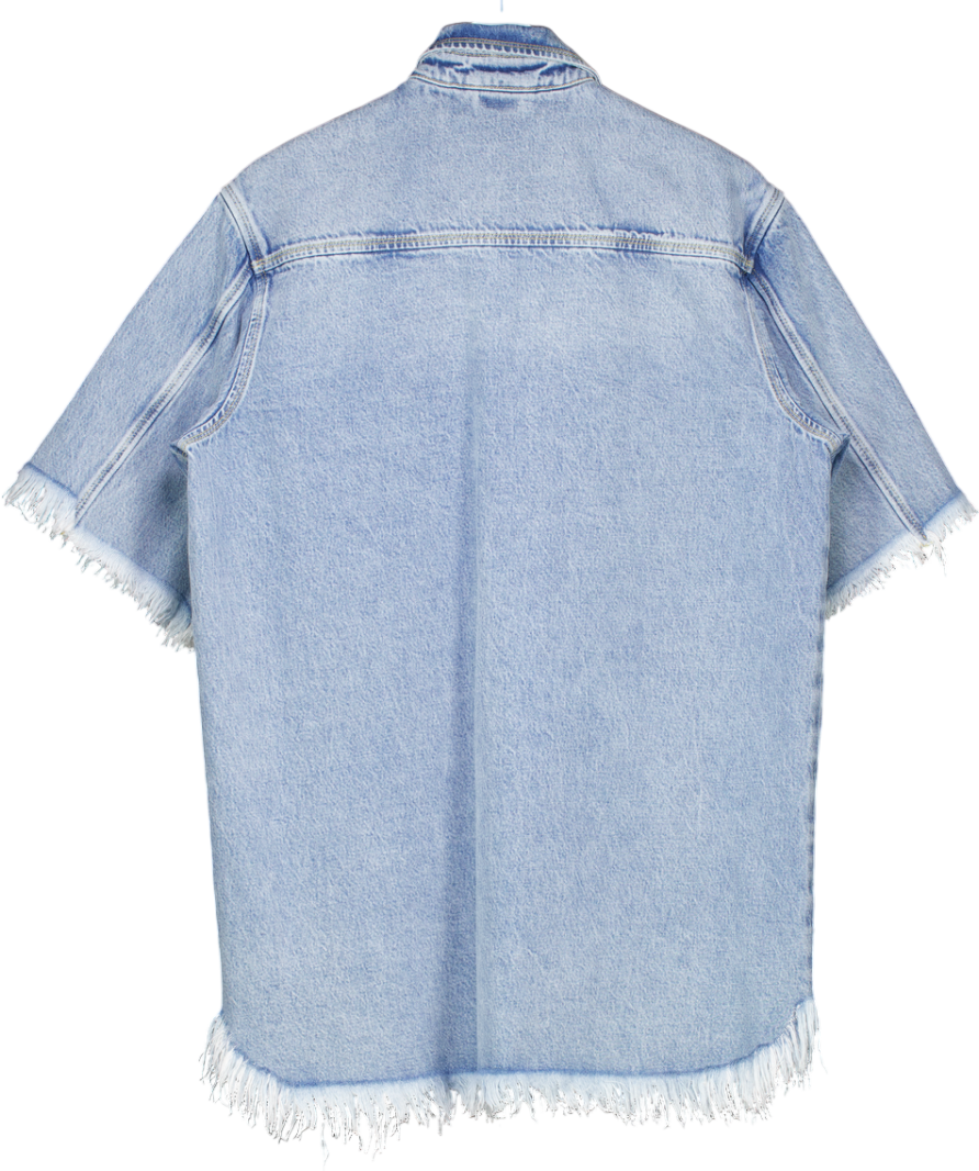 AllSaints Light Blue Faye Denim Mini Dress UK M