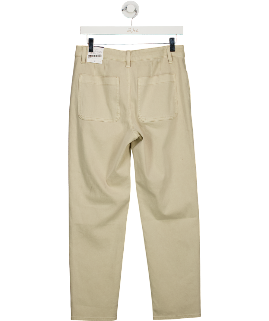 TALBOTS Oat Beige Slim Straight Ankle Jeans Us4 UK 8