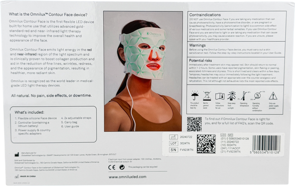 Omnilux Contour Medical grade Anti-Aging LED Light Device Mask