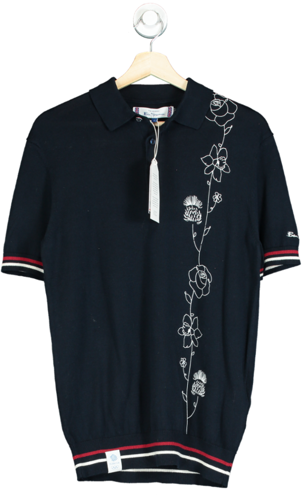 Ben Sherman Dark Navy Team GB Olympic Polo Shirt S