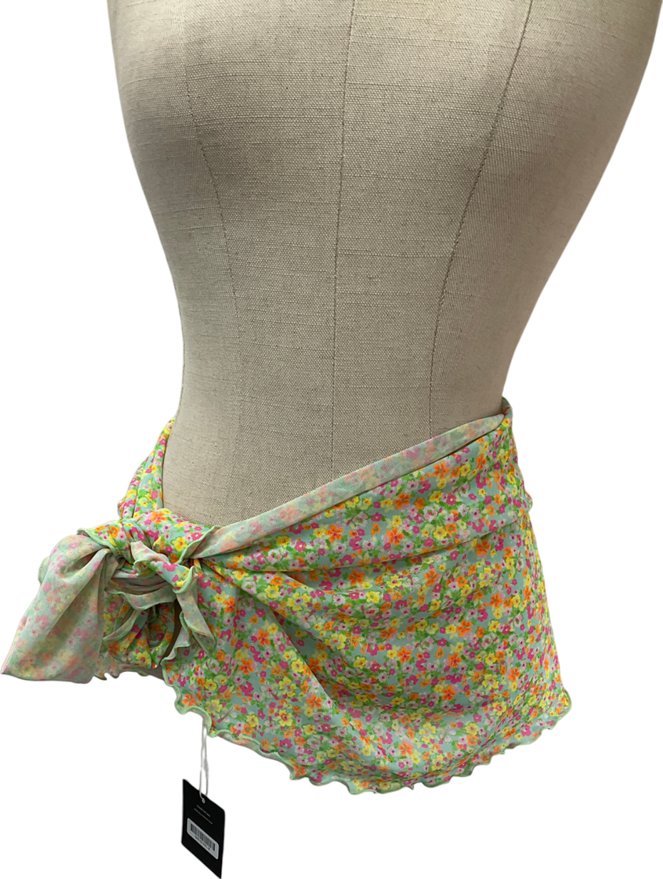 Lounge x Kulani kinis Green Floral Sarong Cover Up UK M