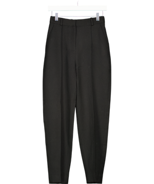 Totême Black Sewn Pleat Wool Trousers UK 4