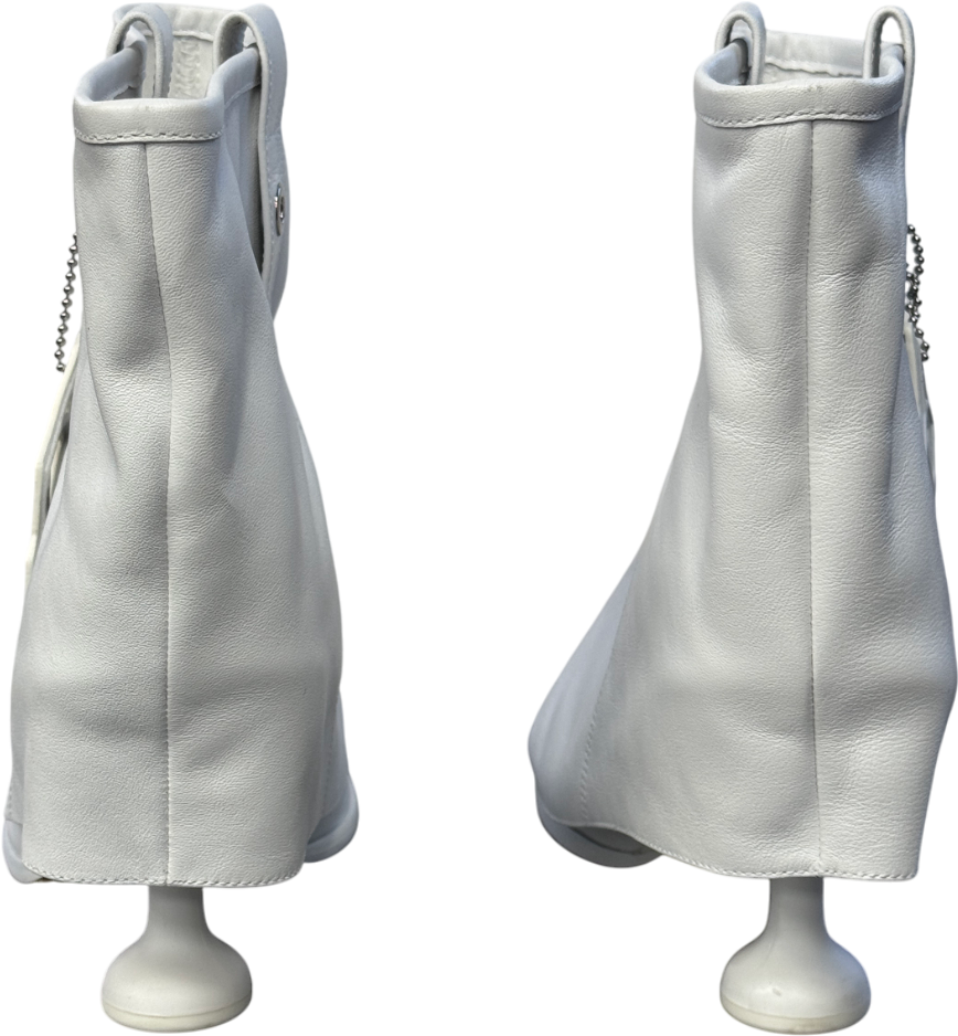 Naked Wolfe Bam White Leather Ankle Boots UK 6 EU 39 👠