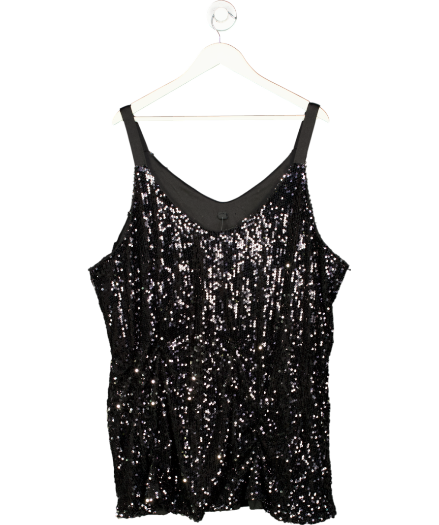 Yours Black Sequin Camisole UK 26