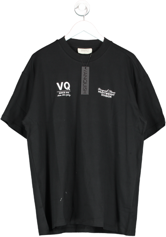 Vanquish Black Heavyweight Division Oversize T Shirt UK L