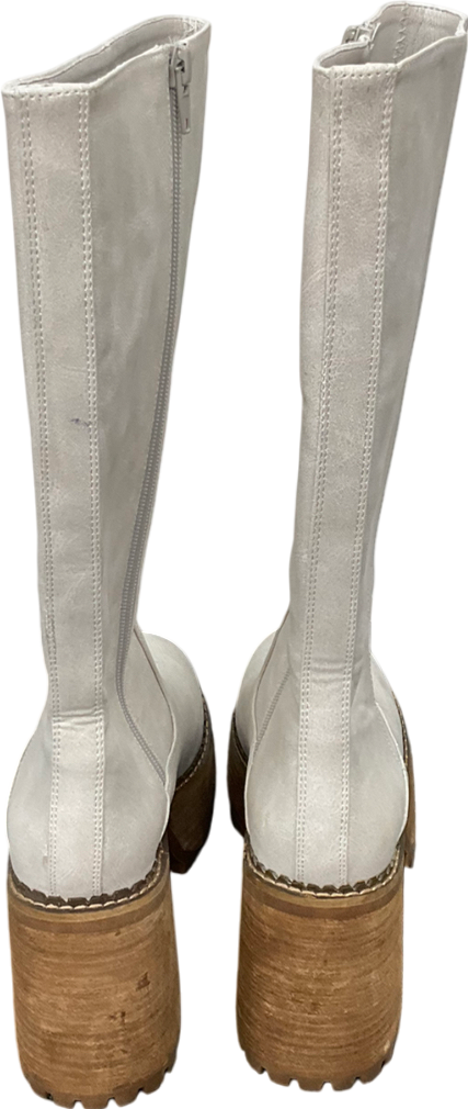 Delias Grey Vintage Soul Knee High Boots UK 6 EU 39 👠