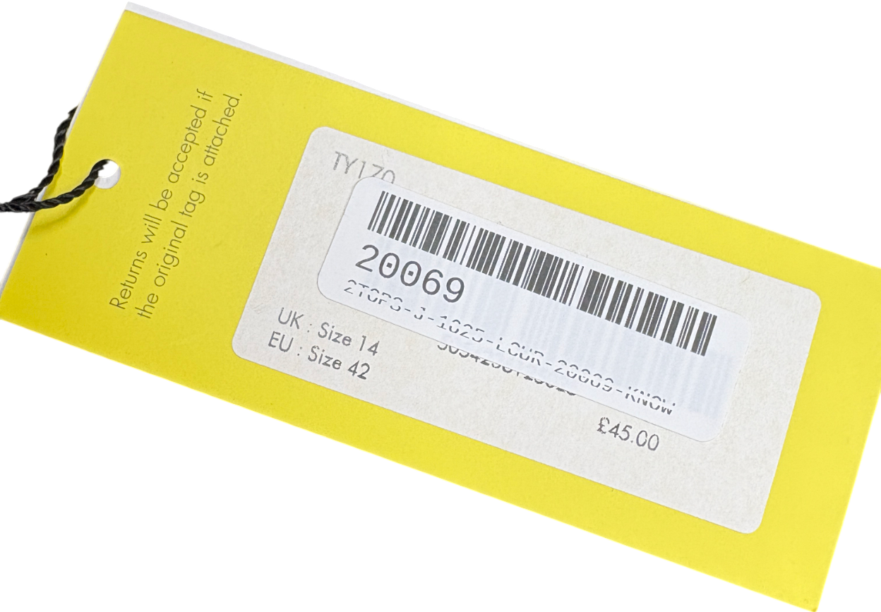 Karen Millen Black Compact Stretch Off Shoulder Top UK 14