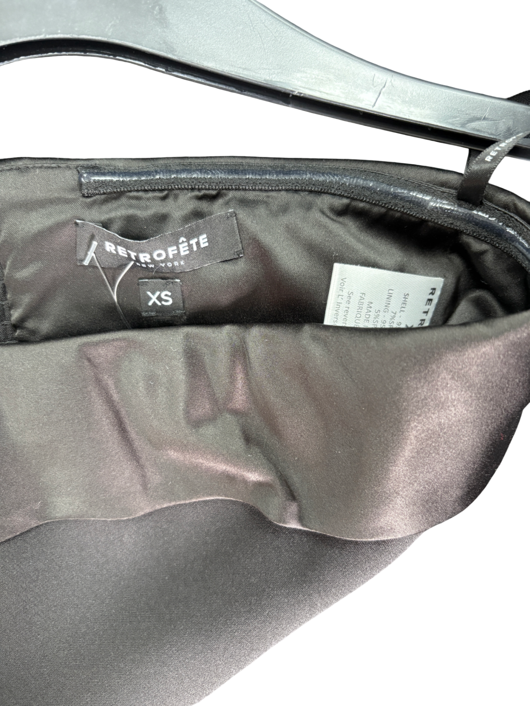 Retrofete Black Mia Bandeau Top UK XS