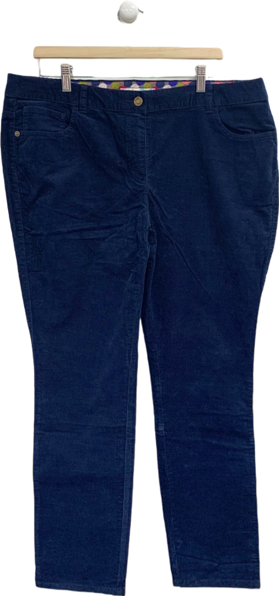 Boden Navy Blue Corduroy Trousers UK 18 Regular