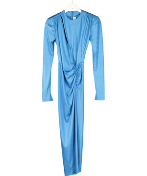 Aggi Adriana Blue Aster Midi Evening Dress UK XXS