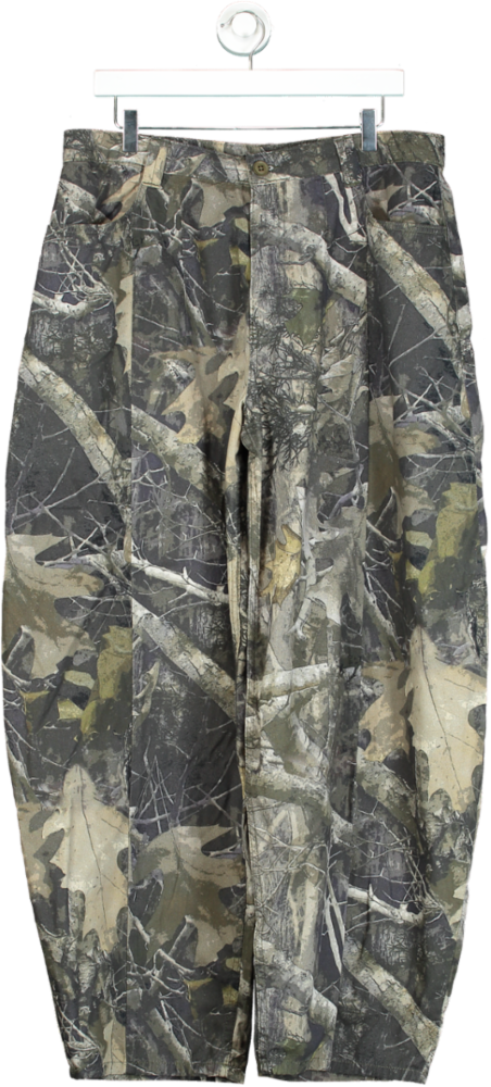 Reclaimed Vintage Camo Print Trousers UK 14