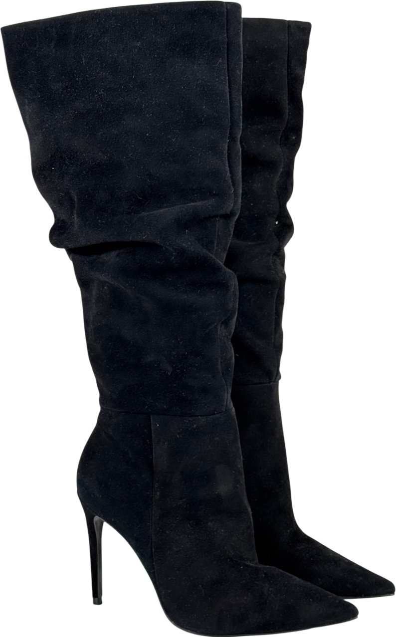 CARVELA Black Suede Knee High Boots UK 6 EU 39 👠