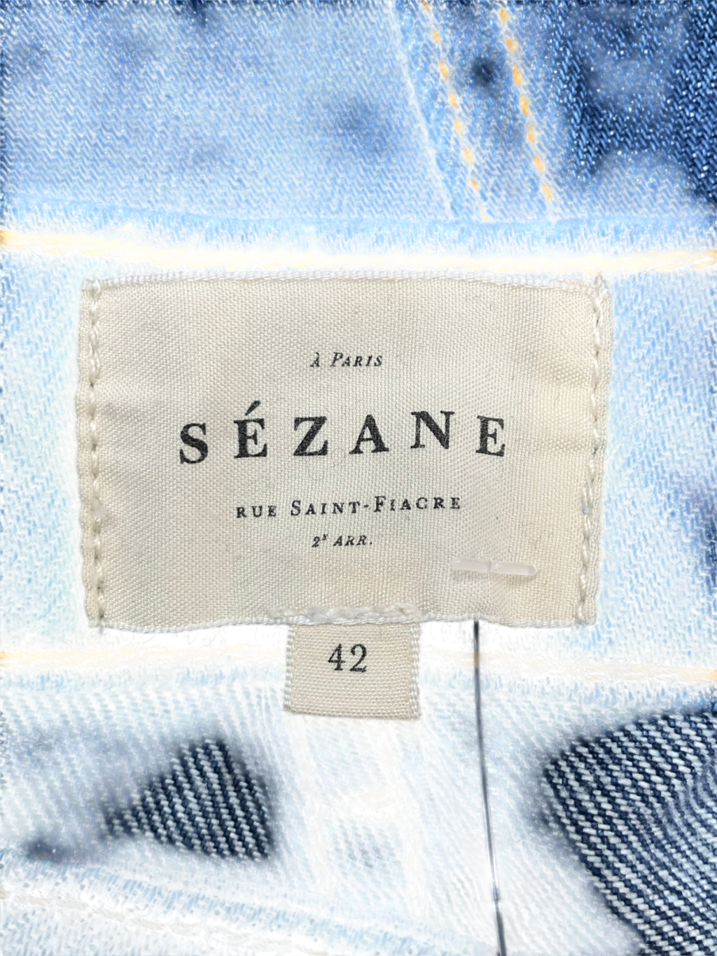 Sezane Blue Cargo Jeans UK 14