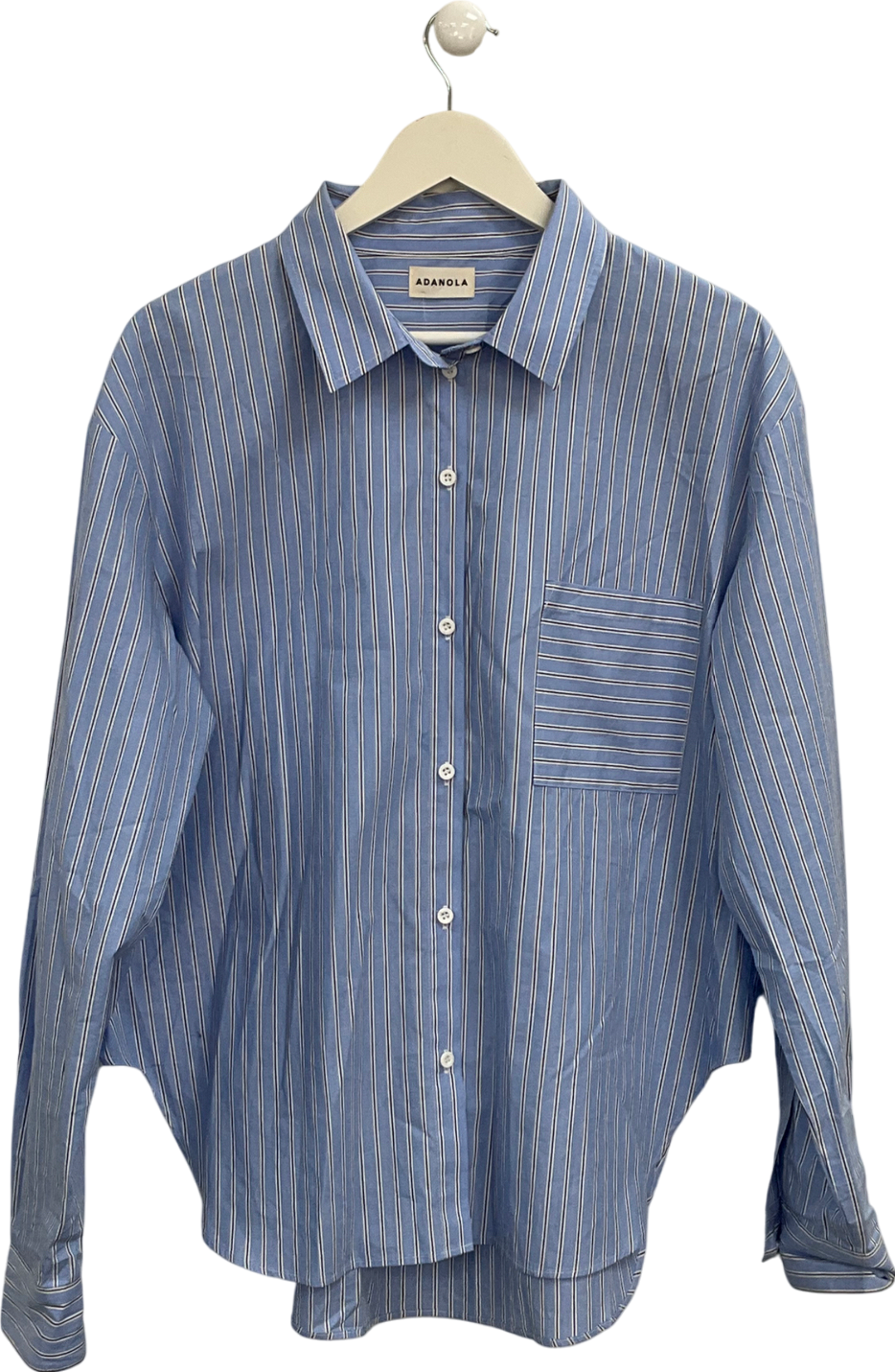 Adanola Blue Striped Shirt UK S