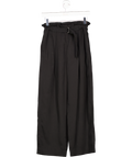 Arket Black Relaxed Belted Lyocell Trousers UK 6