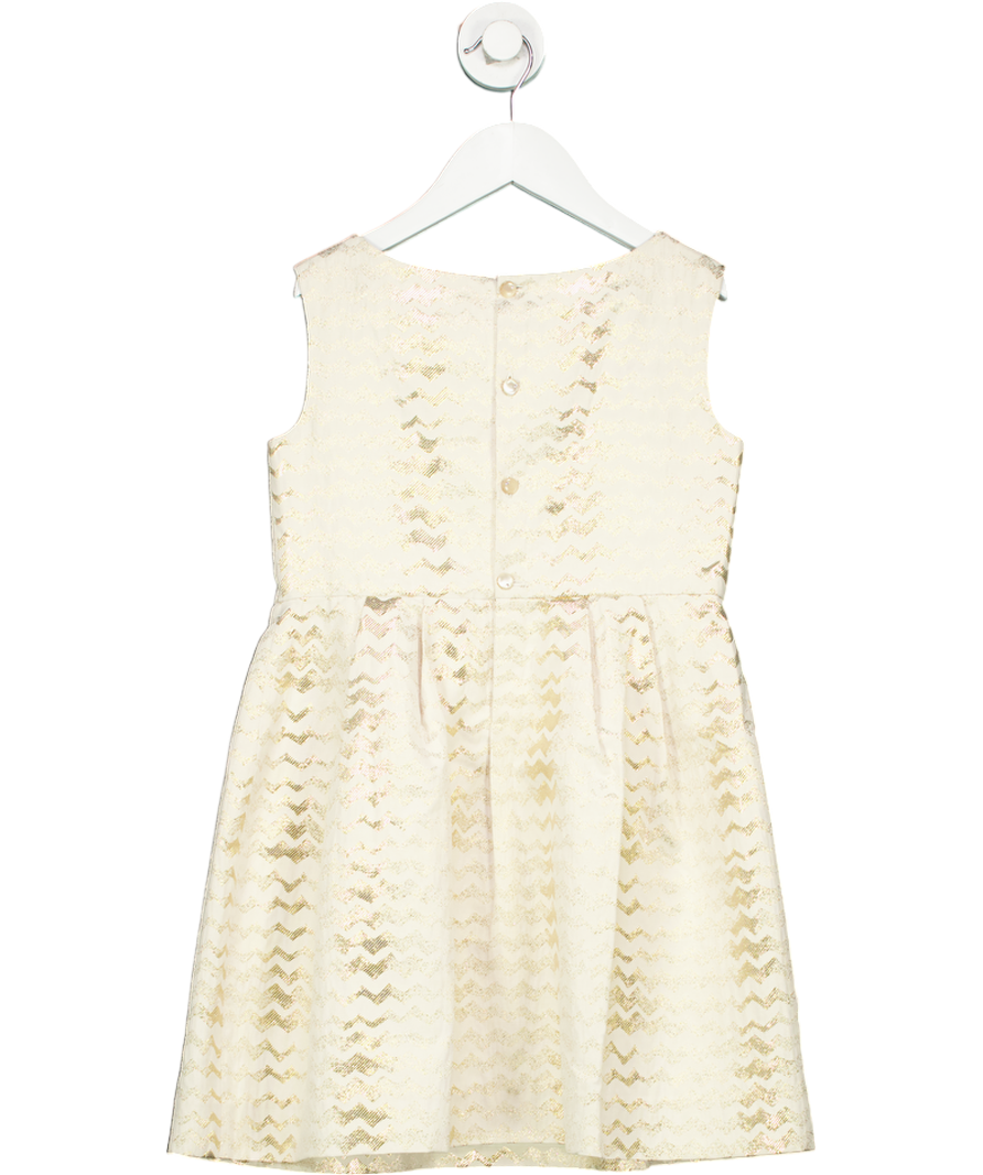 Bonpoint Metallic Zig Zag Dress 8 Years