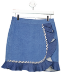 Ci Ci London Blue Embellished Denim Mini Skirt UK S