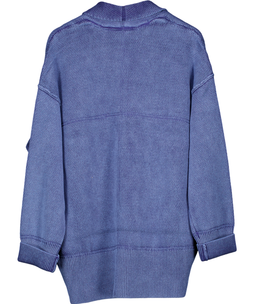 Free People Blue Chamomile Cardigan 100% Cotton UK S