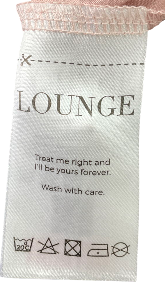 Lounge Underwear Pink Bow Satin Cami Pyjama Top & Shorts UK L