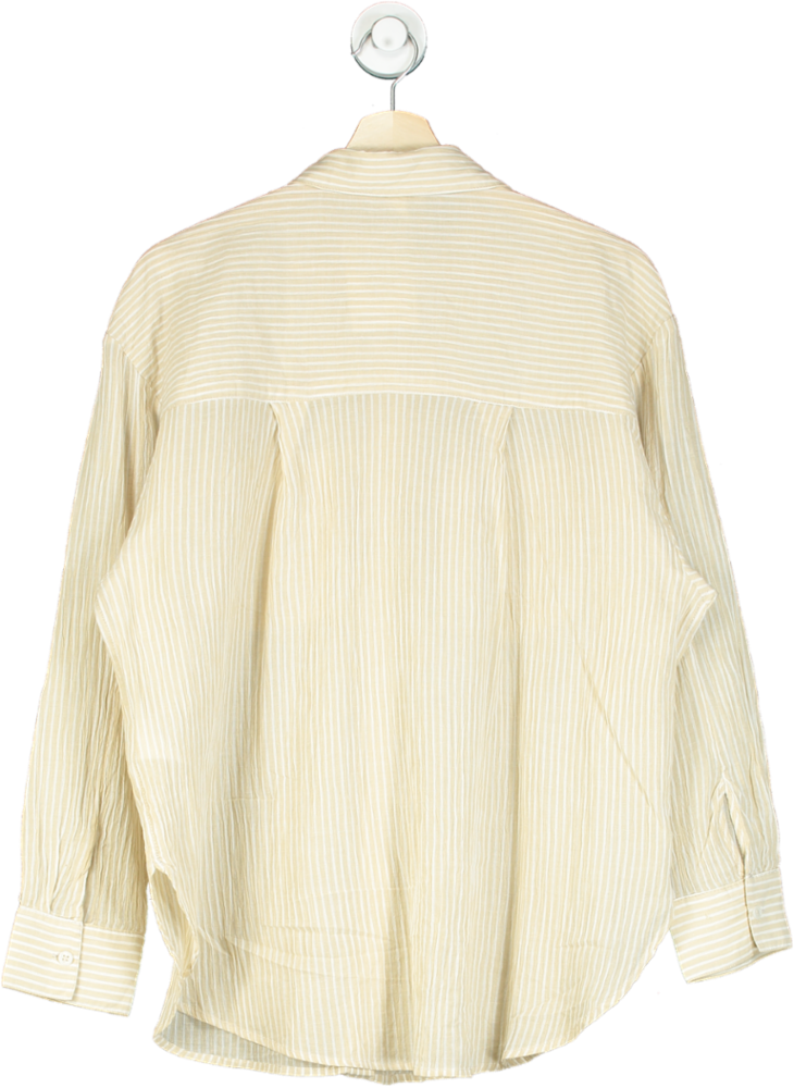 H&M Beige Striped Shirt UK S