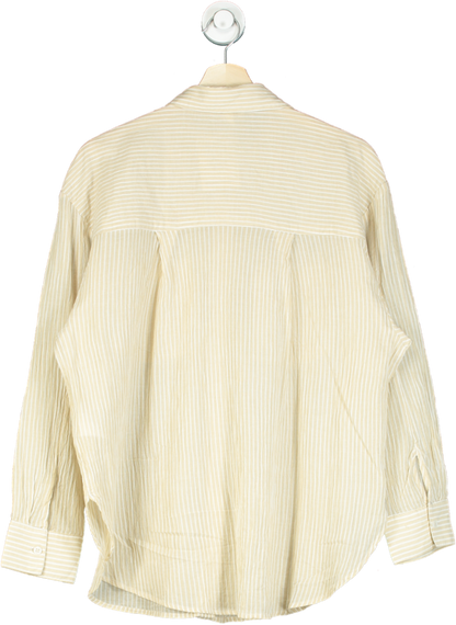 H&M Beige Striped Shirt UK S