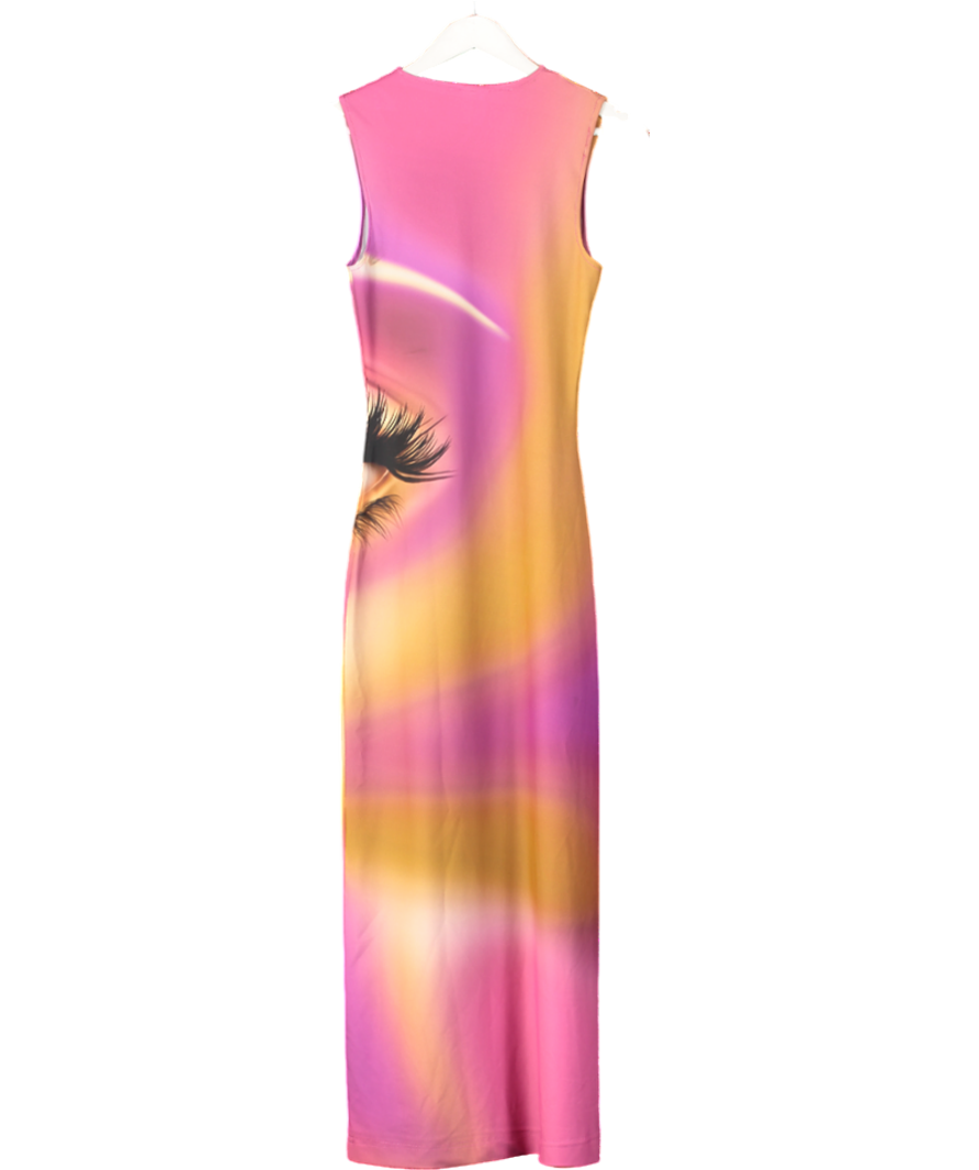 Dandy Purple Eye Maxi Dress UK XS