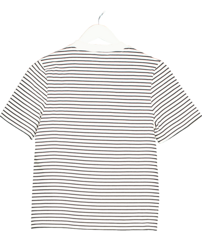 cos Cream Striped Regular Fit T-shirtb UK S