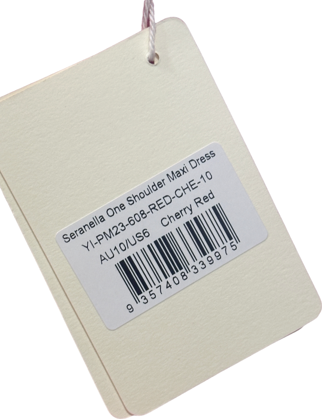 Peppermayo Cherry Red Seranella One Shoulder Maxi Dress UK 10