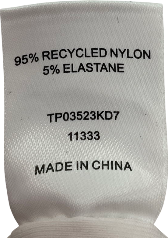 Meshki White Delilah Long Sleeve Crew Neck Bodysuit UK S