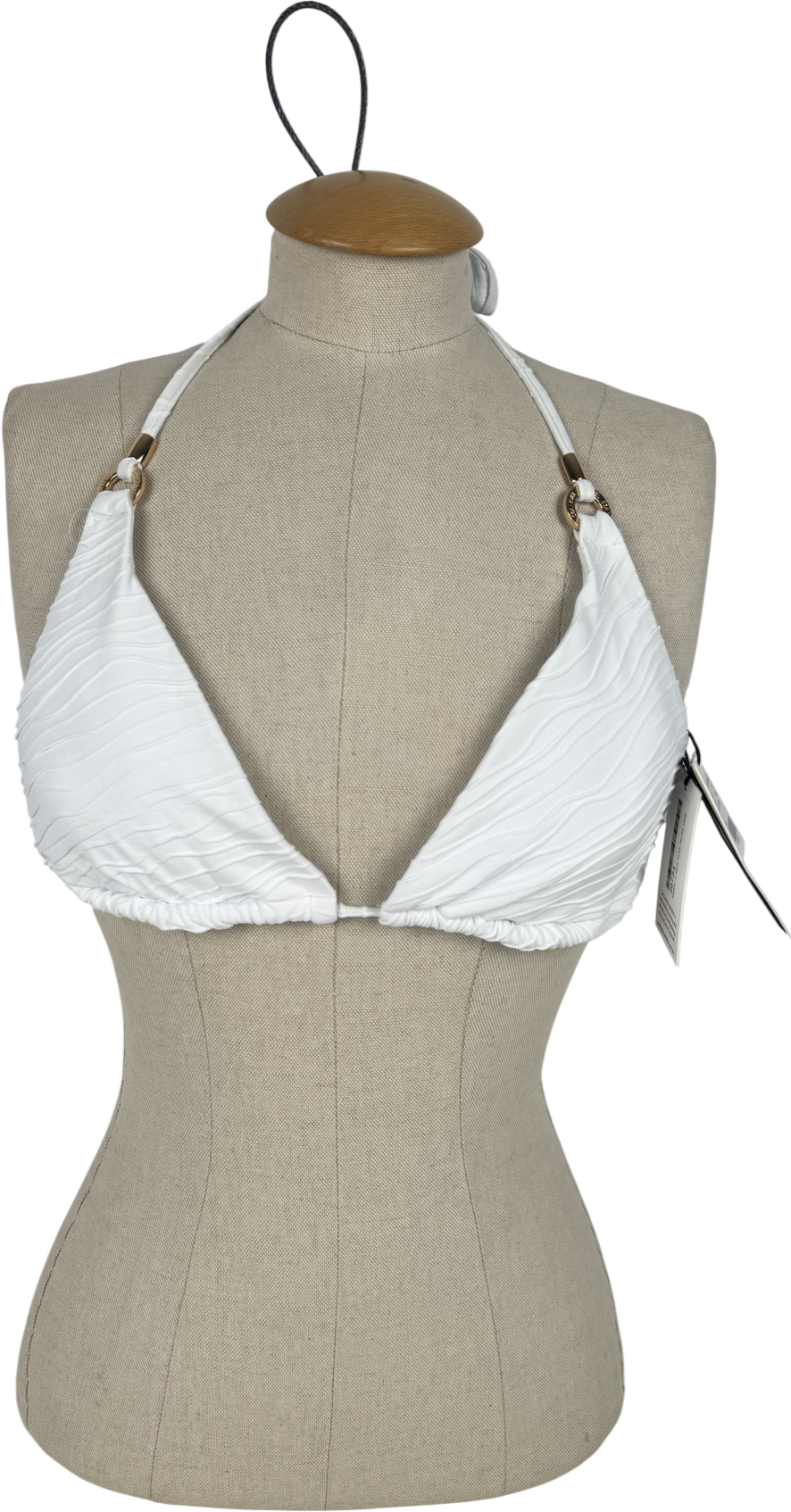 Sea Level White De Soleil Tri Bikini Top UK 8
