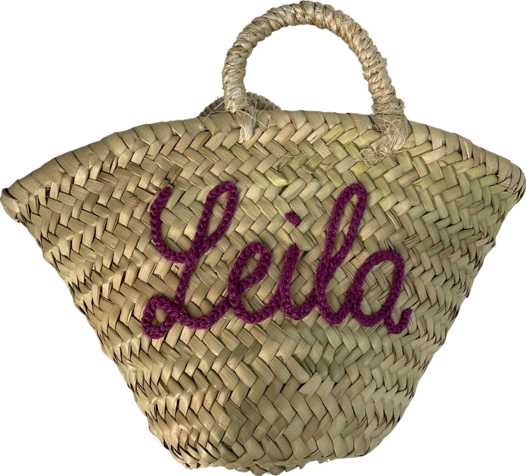PROBLEM - CHECK BRAND ON LEILAS LIST Nude Wicker Personalised Bag
