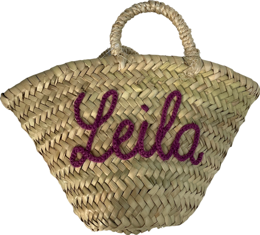 PROBLEM - CHECK BRAND ON LEILAS LIST Nude Wicker Personalised Bag