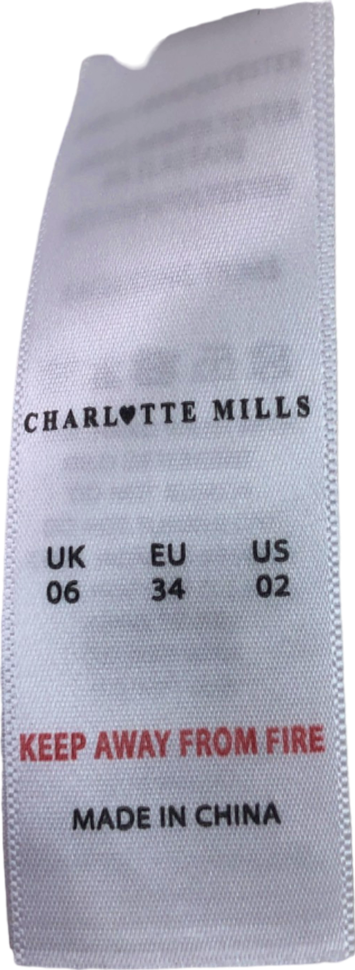Charlotte Mills White Bow Detail Dress UK 6