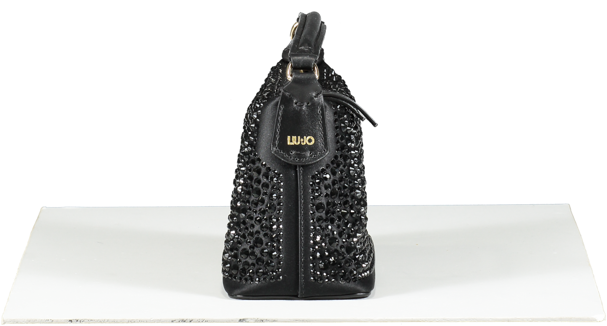 liu-jo Black Micro Hobo Bag With Gemstones