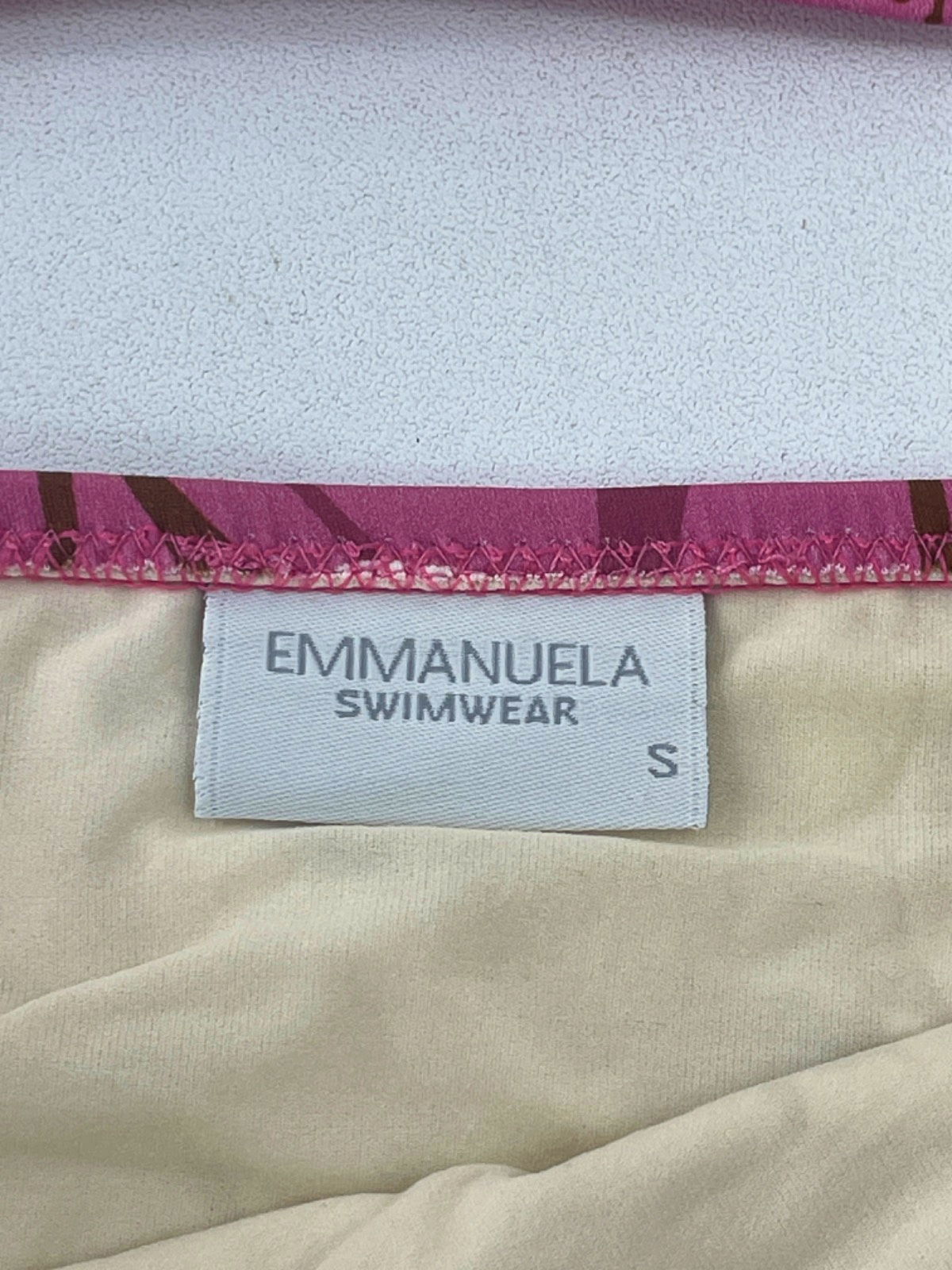 Emmanuela Pink Floral One-Shoulder Bikini UK S