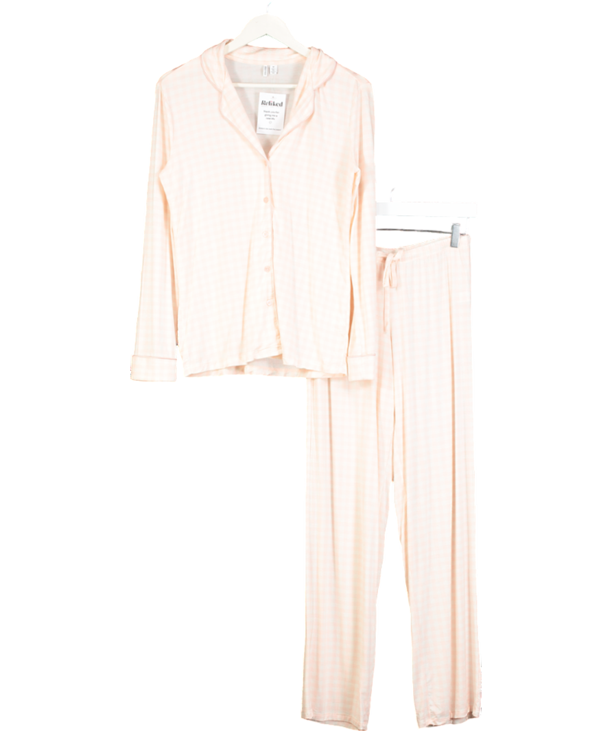 Nordstrom Pink Gingham Pyjama Set UK XS